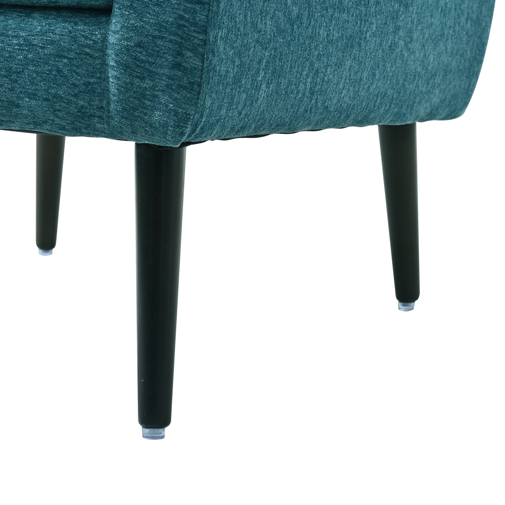 Modern Mid Century Accent Chair In Teal Chenille