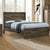 Vintage Rustic Brown Queen Farmhouse Style Platform Bed Frame