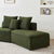 Modern Comfortable 6-Seater Sherpa L-Shaped Sectional Sofa in Green