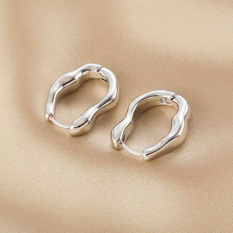 Irregular Hoop Earrings Asymmetric Hoop Earrings