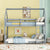 Light Gray Twin Over Twin House Floor Bunk Bed