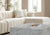 Beige Velvet L-Shaped Sectional Sofa with Tufted Upholstery & Chaise