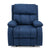 Navy Blue Fabric Heat & Massage Recliner