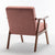 Mid-Century Modern Accent Chair - Solid Wood Frame, Extra-Thick Backrest, Ideal for Living Room, Bedroom, or Reading Room