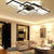 Multi-Rectangular Flush Mount Ceiling Light in Black and White