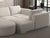 Kigoma 5-Seat Modular Sofa with Chaise in White