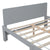 Full Bed with Built-In Footboard Bench in Gray