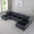 Montreal U-Shaped Modular Sofa in Grey