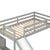 Gray Twin Loft Bed with Slide, Storage Staircase, and Full-Length Guardrails