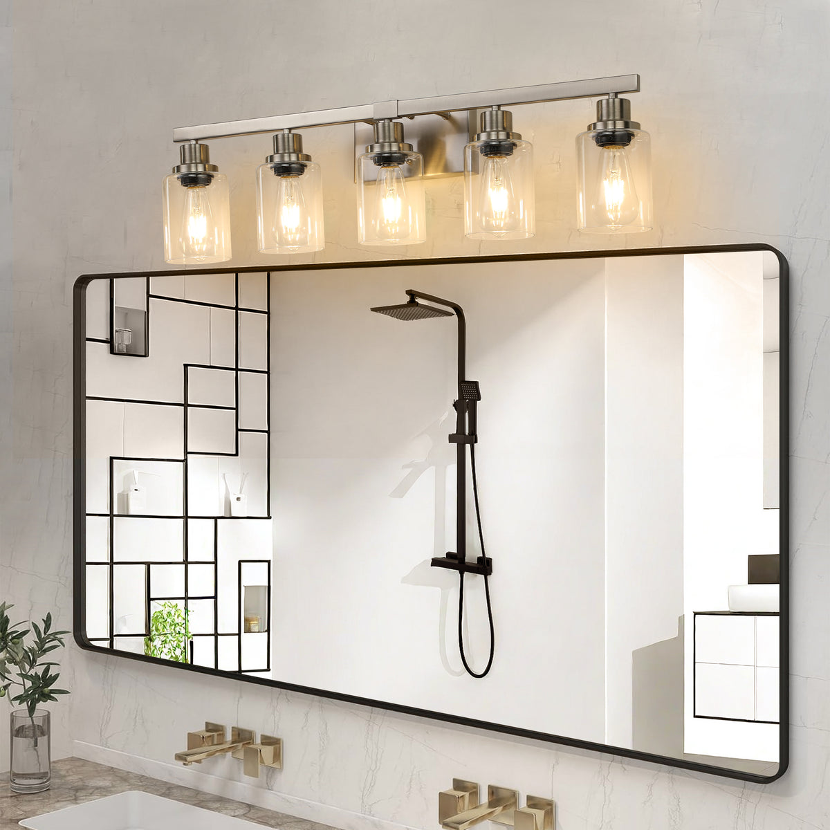 Stylish 5-Light Bathroom Vanity Light