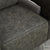 Futuristic Open Back Gray Swivel Accent Chair with Weathered Solid Wood Base