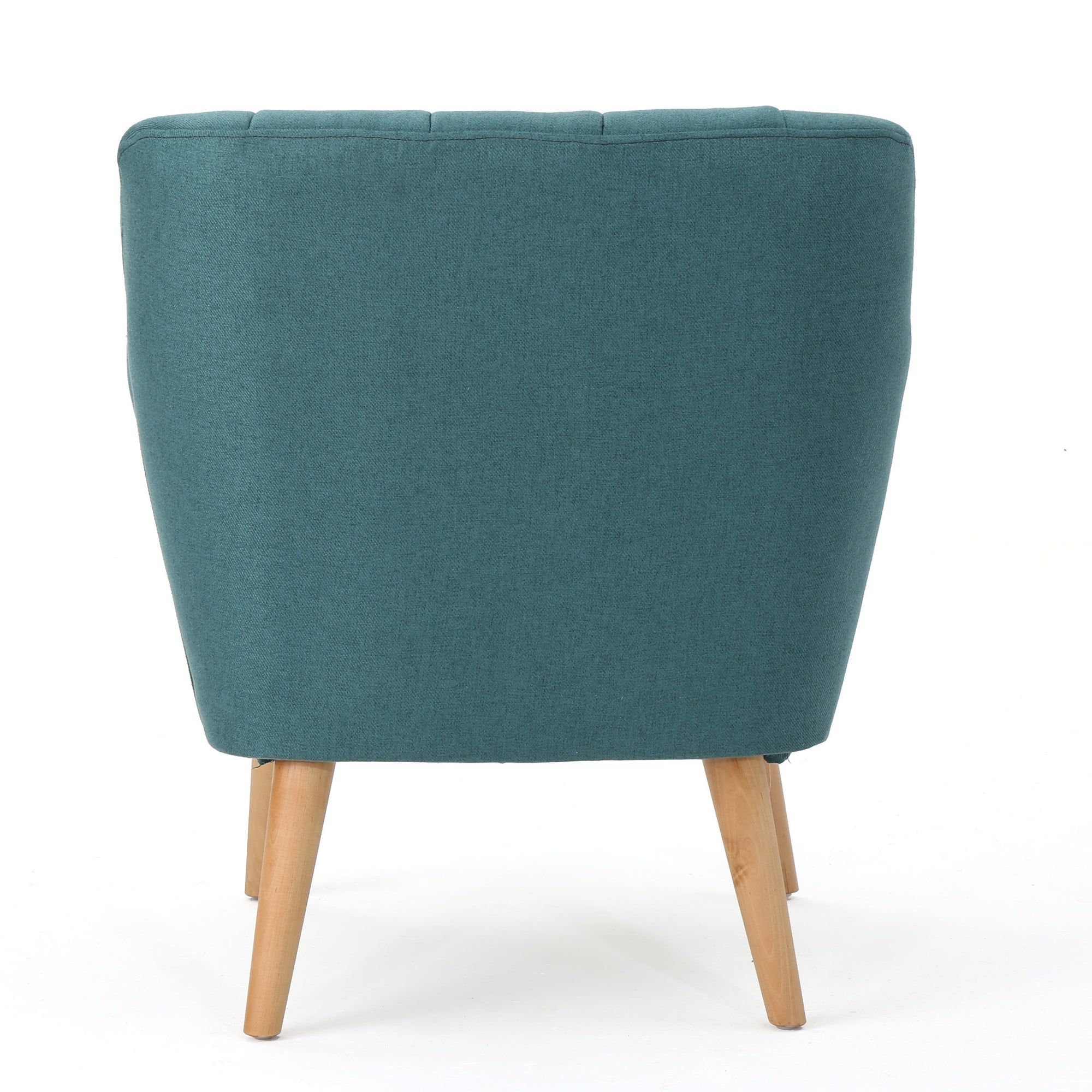 Mid Century Modern Club Chair In Dark Teal Fabric