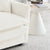 Modern Accent Chair with Ottoman Upholstered In White Chenille