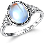 Load image into Gallery viewer, Vintage Inspired Diamond Accented Moon Ring

