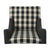 High-Back Fabric Club Chair, Black Checkerboard & Dark Charcoal, 28D x 33W x 38H Inch