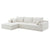 Addis 4-Seat Modular Convertible Sofa in Cream