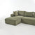 Dakar 4-Seat Minimalist Modular Sofa in Green