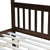 Espresso Twin Over Full Rubber Wood Bunk Bed with Trundle and Detachable Design