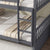 Dark Gray Full Over Full Rubber Wood Bunk Bed with Trundle, Ladder, and Guardrails