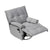 Gray Velvet Convertible Recliner Sofa Chair With Phone Holder