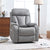 Electric Power Lift Recliner Chair for Seniors - Light Gray Fabric, Remote Control, Side Pocket, Ideal for Elderly Comfort