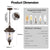 Weatherproof Vintage Pendant Light with Clear Glass Shade