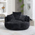 Comfortable Lazy Lounger Bean Bag Couch in Black Chenille