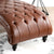 Brown Faux Tufted Armless Chaise Lounge