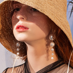 Load image into Gallery viewer, Waterfall Pearl Earrings Long Pearl Earrings
