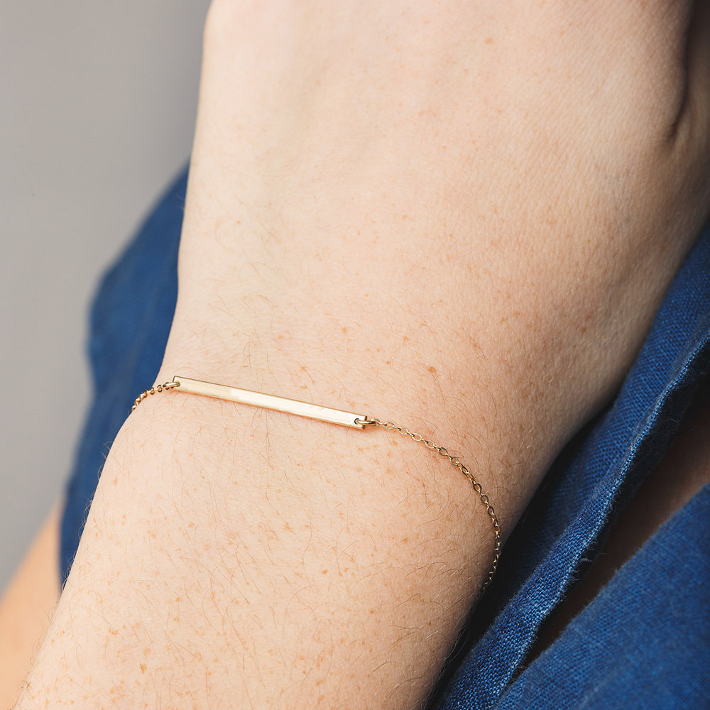 Dainty Bar Bracelet Minimalist Bangle