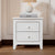 2-Drawer Nightstand for Bedroom with Classic Design in White