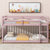 Pink Twin Over Twin Low Floor Bunk Bed