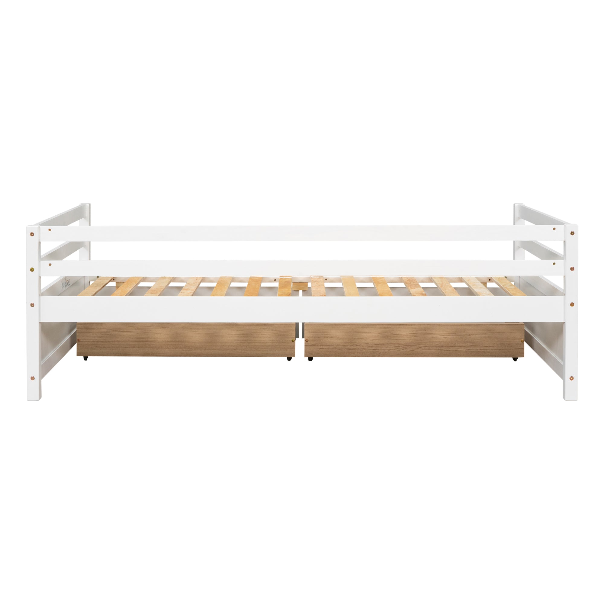 Twin Daybed with Two Storage Drawers In White