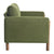 Oversized Accent Chair With Walnut Legs Upholstered In Green Teddy