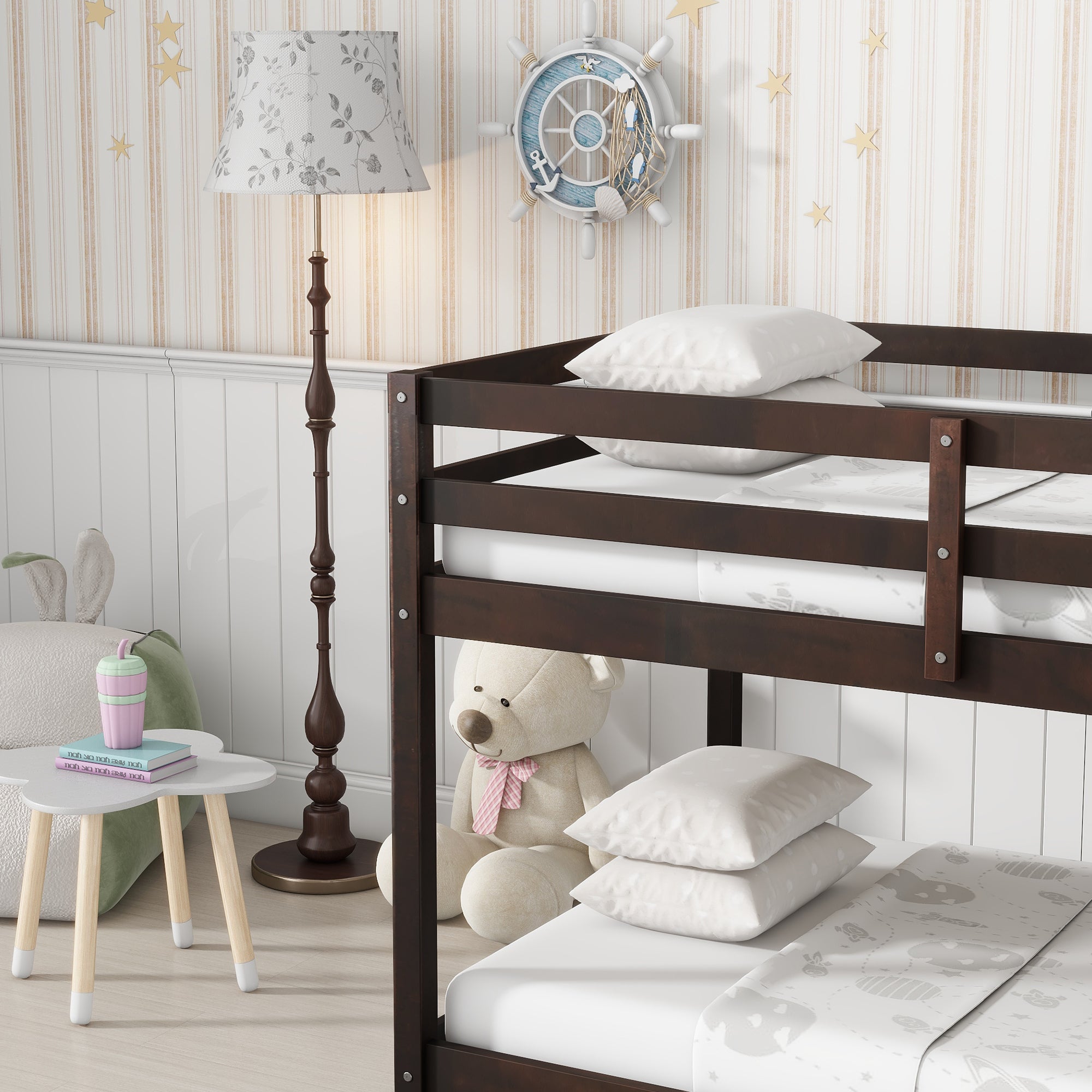 Twin Over Twin Loft Bed in Espresso Finish