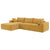 Cairo 4-Seat Modular Wrinkle-Resistant Chenille Sofa in Yellow