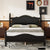 Full Size Wood Platform Bed Frame with Wooden Slat Support In Black