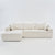 Dakar 4-Seat Minimalist Modular Sofa in White