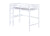 White Twin High Loft Bed For Kids with Built-in Desk in Rubber Wood Construction