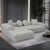 Modern L-Style Compressed Sofa Chaise Lounge with High Resilience Foam for Supreme Comfort and Space-Saving Design In Light Gray