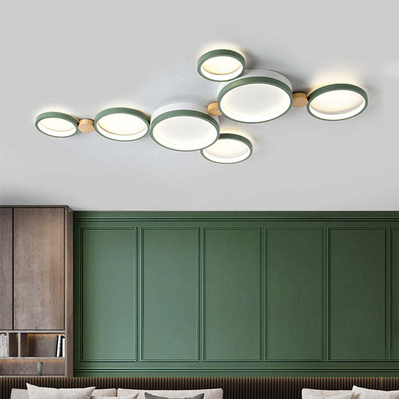 Contemporary Round Flush Mount Ceiling Light