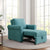 Teal Linen 3-in-1 Sofa Bed Chair