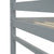 Gray Twin Size High Loft Bed with Inclined Ladder and Guardrails