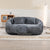 Gray Chenille Bean Shape 2-Seater Lazy Sofa