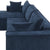 Cairo 4-Seat Modular Wrinkle-Resistant Chenille Sofa in Dark Blue