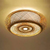 Woven Rattan LED Flush Mount Ceiling Light