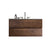 36 Inch Wall Mount Walnut Bathroom Vanity With Ceramic Sink And Three Faucet Holes Large Storage Pre-assembled In White And Walnut