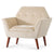 Beige Upholstered Chair with Birch Legs