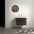 30 Walnut Bathroom Vanity with Sink Large Storage Wall Mounted Floating Design One-Piece White Sink Basin Pre-assembled In White