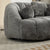 Gray Chenille Bean Shape 2-Seater Lazy Sofa